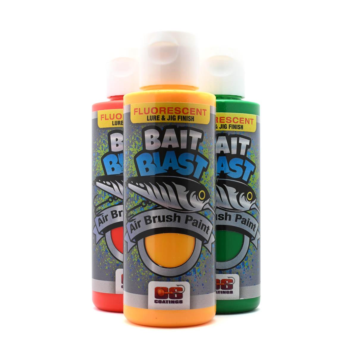 BAIT BLAST AIRBRUSH PAINT FLUORESCENT COLORS, Lure Making Jann's Netcraft